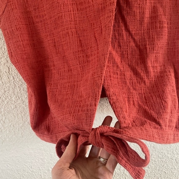 Madewell verse back tie top in Muted Red - Picture 9 of 11